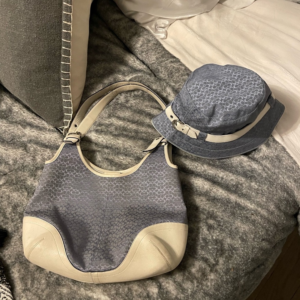 Vintage COACH Bucket Hat & Bag Set